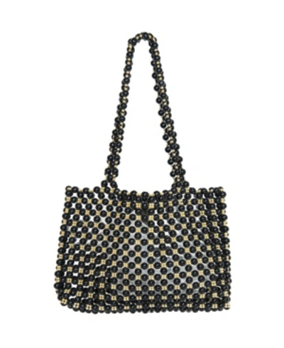 Shop Area Stars Beaded Hand Held Bag In Black