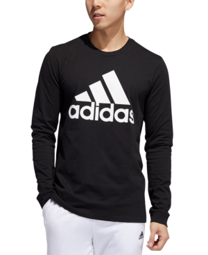 adidas men's long sleeve logo shirt