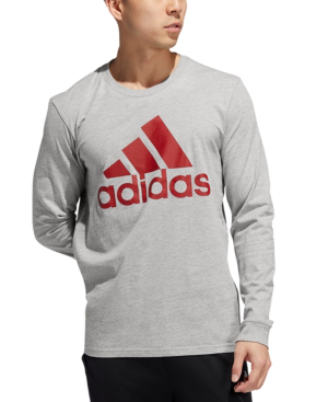 adidas men's long sleeve logo shirt