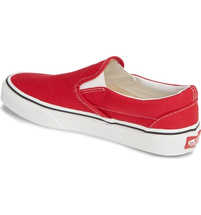 Shop Vans Classic Slip-on Sneaker In Racing Red/ True White