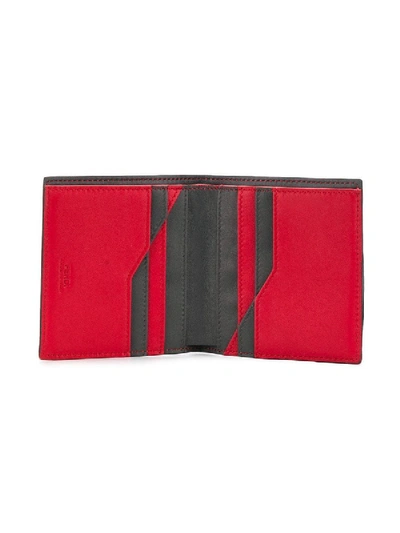 Shop Fendi Elastic Ff Strap Wallet In Grey
