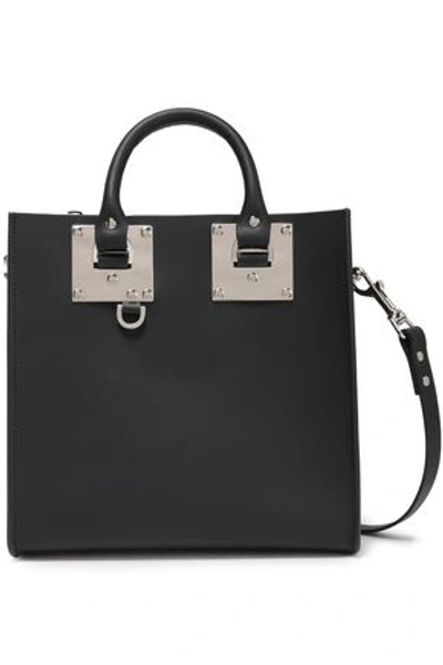 Shop Sophie Hulme Albion Square Leather Tote In Black