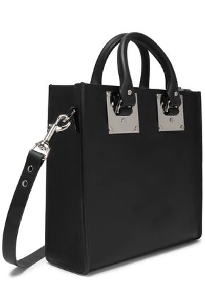 Shop Sophie Hulme Albion Square Leather Tote In Black
