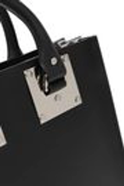 Shop Sophie Hulme Albion Square Leather Tote In Black