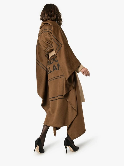 Shop Burberry Gabardine Blanket Trench Coat In Brown