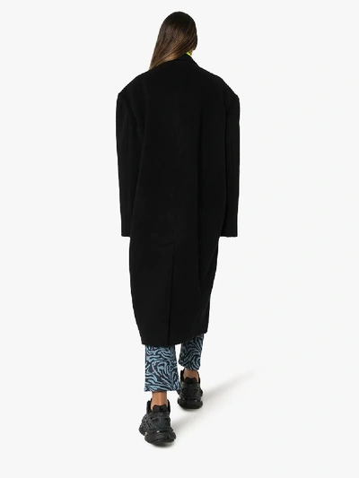 Shop Ader Error Double-breasted Wool Coat In Black