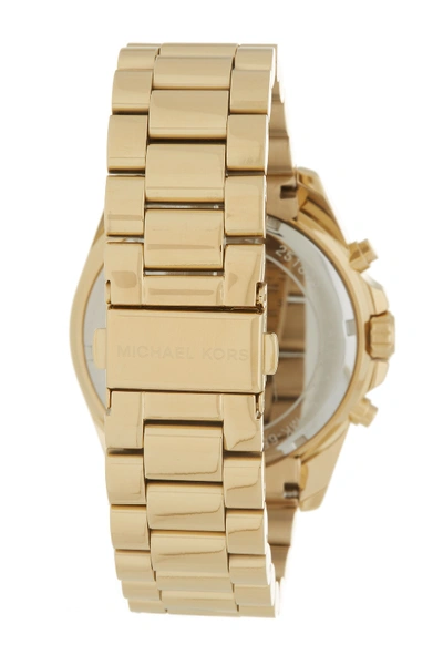 Shop Michael Michael Kors Women's Bradshaw Chronograph Crystal Embellished Bracelet Watch, 43mm In Gold