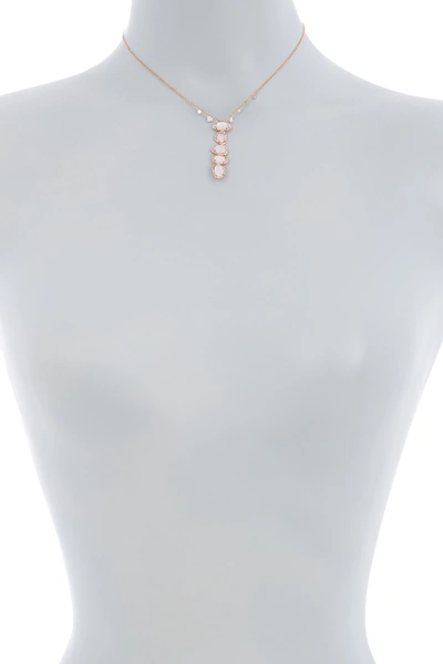 Shop Meira T 14k Rose Gold Rose Quartz & Diamond Necklace