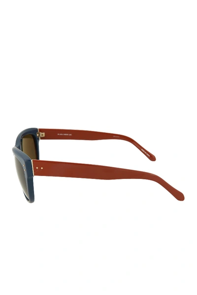 Shop Linda Farrow 58mm Novelty Sunglasses In Royal Blue Brown