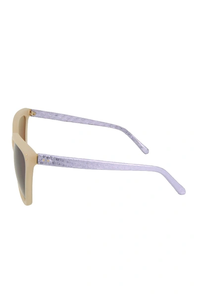 Shop Linda Farrow 58mm Novelty Sunglasses In Matte Shell Grey Lav