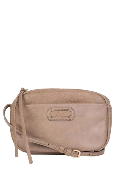 Shop Urban Originals Rebellious Vegan Leather Crossbody Bag In Taupe