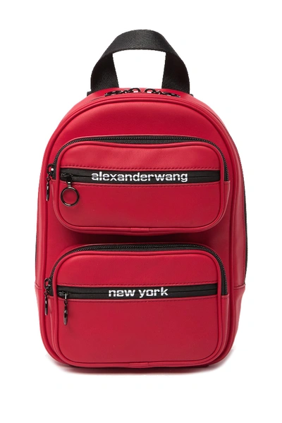 Shop Alexander Wang Attica Soft Leather Medium Backpack In Red