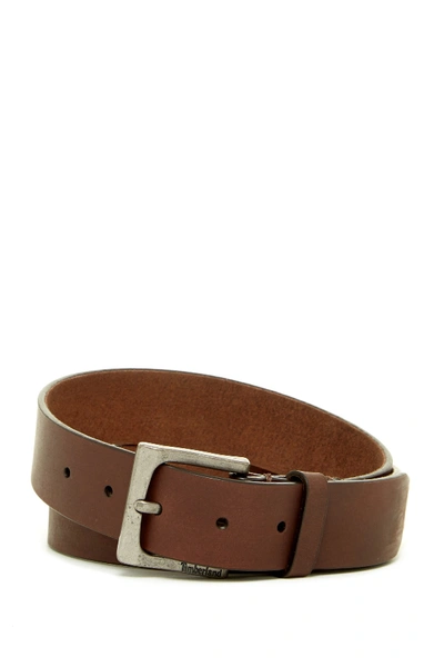 Shop Timberland Classic Leather Belt In Brown