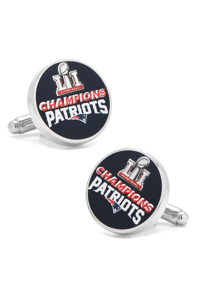 Shop Cufflinks, Inc Nfl 2017 New England Patriots Super Bowl Champions Cuff Links In Blue