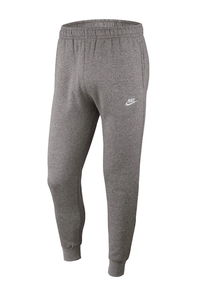 Shop Nike Sportswear Club Fleece Joggers In Charcoal Heather/white
