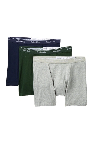 Shop Calvin Klein Cotton Boxer Briefs - Pack Of 3 In Mny 1pct/ 1mtn