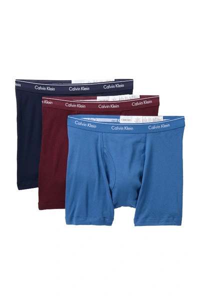 Shop Calvin Klein Cotton Boxer Briefs - Pack Of 3 In Buj 1dft/ 1pct/