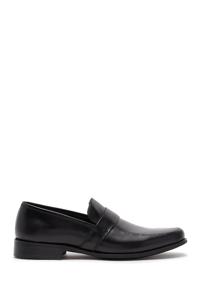Shop Karl Lagerfeld Leather Loafer In Black