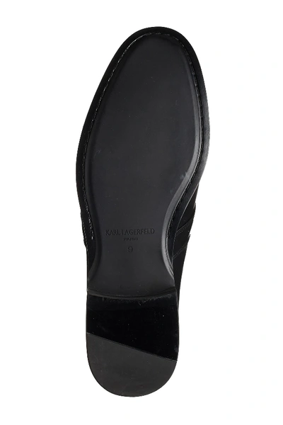 Shop Karl Lagerfeld Leather Loafer In Black