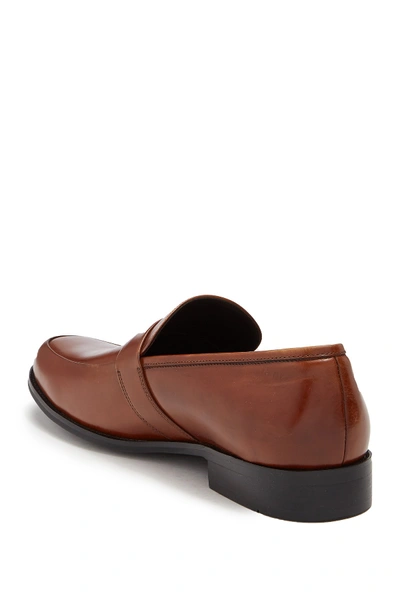 Shop Karl Lagerfeld Leather Loafer In Cognac