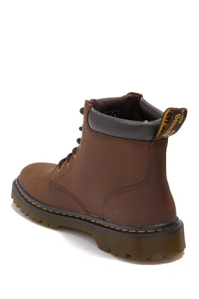 Dr Martens 939 6 Eye Boots In Brown Leather In Dark Brown Crazyhorse