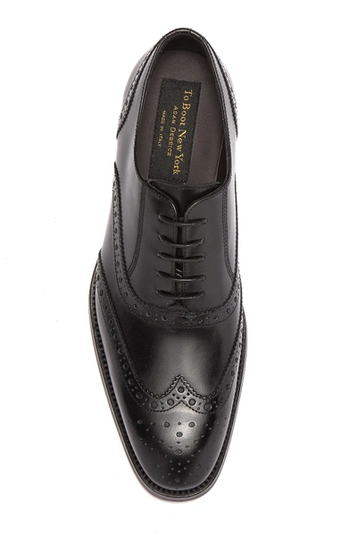 Shop To Boot New York Bello Wingtip Leather Oxford In Black