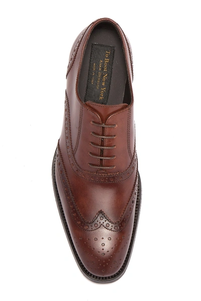 Shop To Boot New York Bello Wingtip Leather Oxford In Bruciato