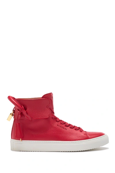 Shop Buscemi High Top Sneaker In Red