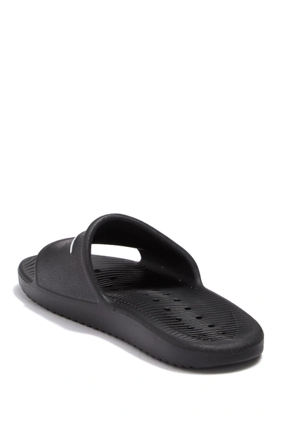 Shop Nike Kawa Slide Sandal In 001 Black/white