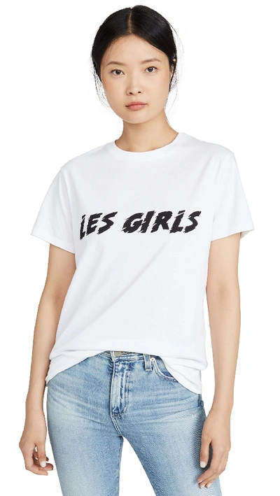 Shop Les Girls Les Boys Fast Girls T-shirt In White