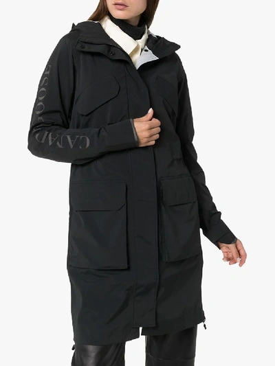 Shop Canada Goose Seaboard Hooded Logo Jacket In Black