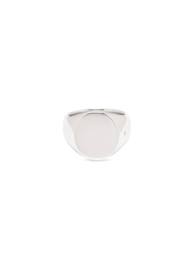 Shop Tom Wood 'oval Polished' Silver Signet Ring – Size 54