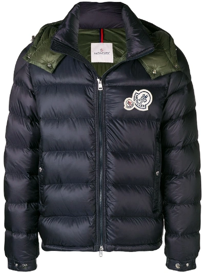 Shop Moncler Bramant Down Coat In Blue