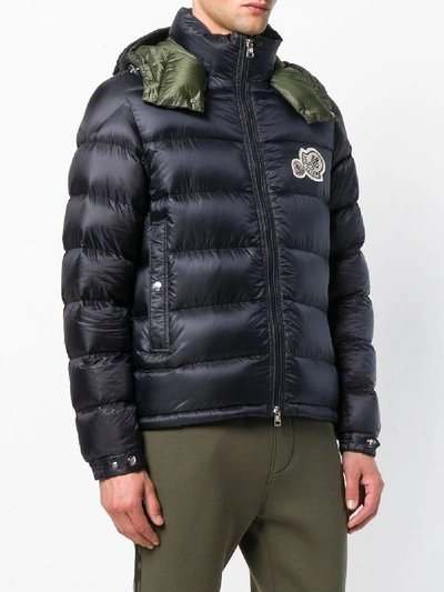 Shop Moncler Bramant Down Coat In Blue