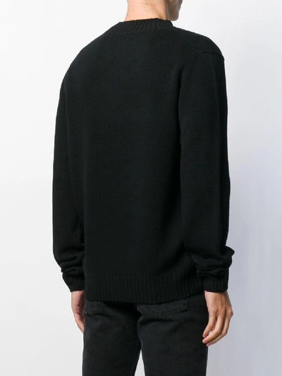 Shop Dolce & Gabbana Wool V-neck Sweater In Black