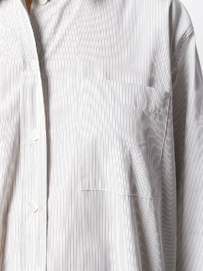 Shop Paul Smith Striped Overshirt In White