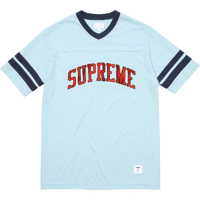 Pre-owned Supreme  Glitter Arc Football Top Light Blue