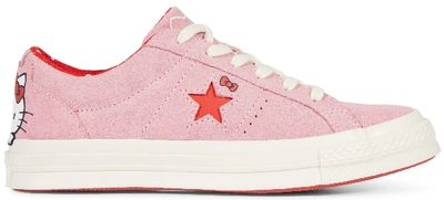Pre-owned Converse  One Star Ox Hello Kitty Pink In Prism Pink/fiery Red-egret