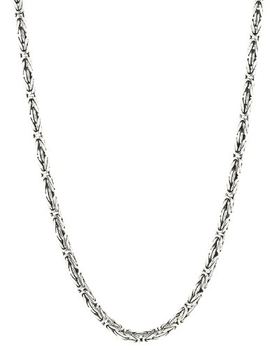 Shop John Varvatos Silver Woven Chain Necklace