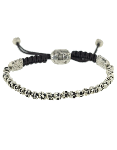 Shop John Varvatos Small Skull Bead Bracelet In Silver