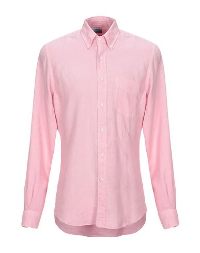 Shop Aspesi Linen Shirt In Light Pink