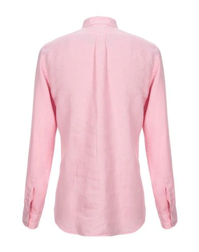 Shop Aspesi Linen Shirt In Light Pink