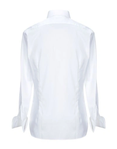 Shop Barba Napoli Solid Color Shirt In White