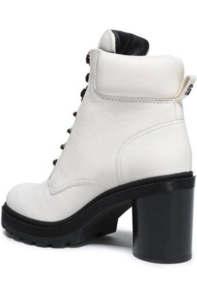 Shop Marc Jacobs Woman Leather Platform Ankle Boots White
