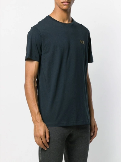 Shop Ea7 Cotton T-shirt In Blue