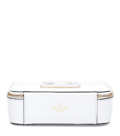 Shop Valentino Vsling Leather Shoulder Bag In White