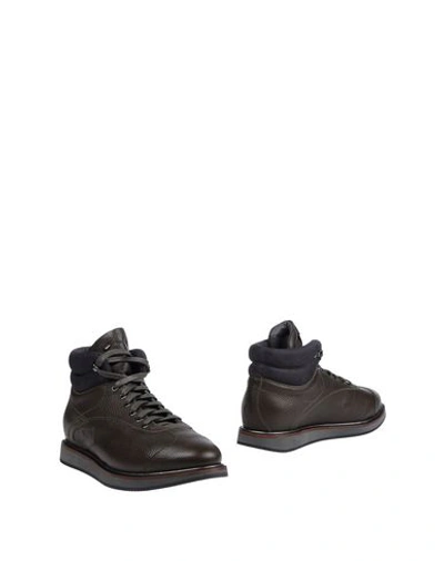 Shop Alberto Guardiani Boots In Dark Brown