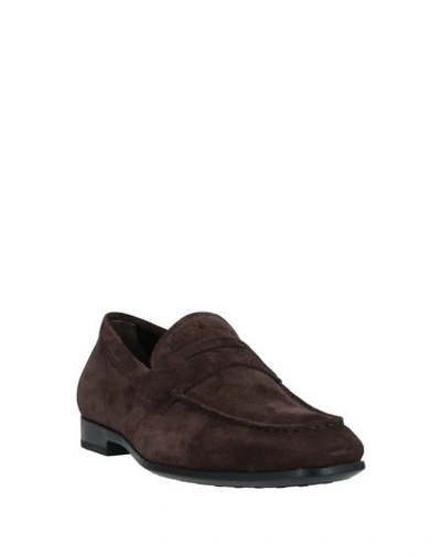 Tod's Suede Gomma Leggero Loafers In Dark Brown