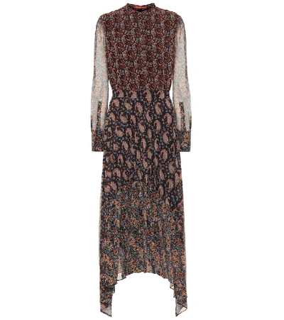 Shop Altuzarra Lakshmi Asymmetric Midi Dress In Multicoloured