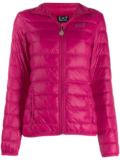 Shop Ea7 Down Jacket In Pink